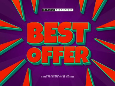 Satışlarda ve indirimli metin tarzında en iyi düzenlenebilir metin efekti