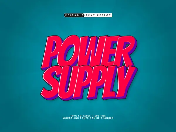 güç arzı düzenlenebilir metin efekti basit ve çocuklar metin biçimi