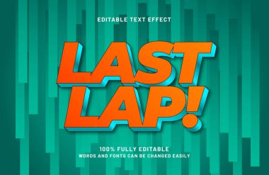 Yarış ve hız metni biçiminde son tur düzenlenebilir metin efekti