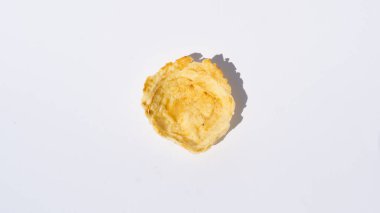 Beyaz Üzerine Bir Boş Kraker Minimalist Görünümü