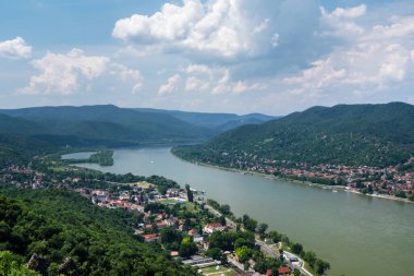 View of Danube Bend from Visegrad Citadel in Hungary