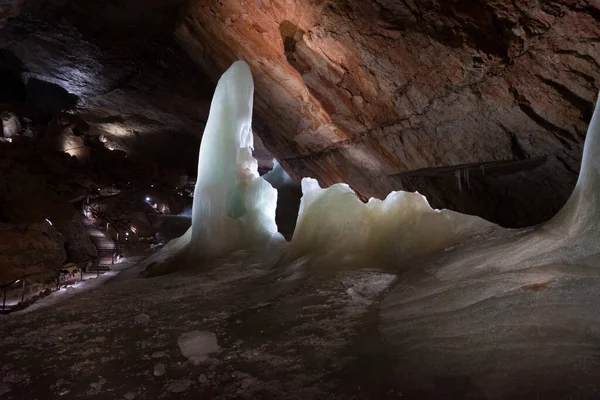 Avusturya Hallstatt Yakınlarında Dachstein Dev Buz Mağarası — Stok fotoğraf