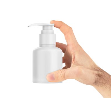 Beyaz arkaplanda Kozmetik Pompası