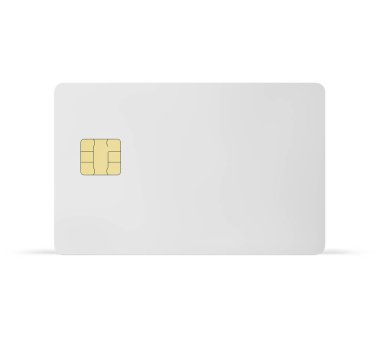 Beyaz arkaplandaki kredi kartı