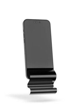 Beyaz arkaplanda uzun kaydırma