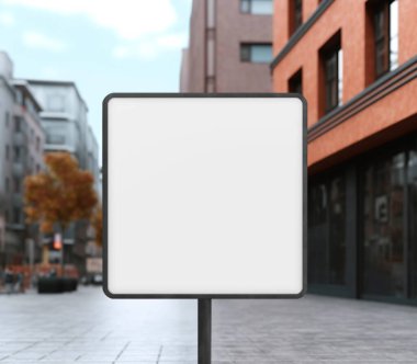 street sign white mockup clipart