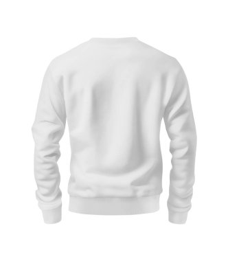 Beyaz arkaplanda eşofman üstü Arka Görünüm