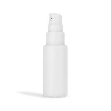 Beyaz arka planda sprey şişesi