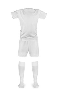 Beyaz arkaplanda Uniform Futbol Cephesi Görünümü