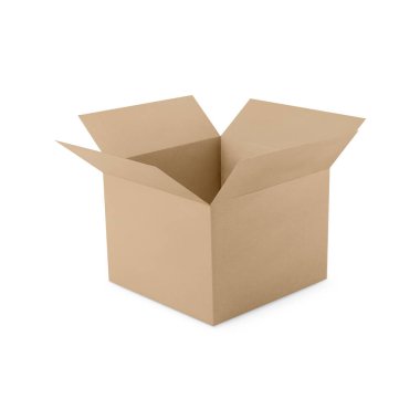 Beyaz arkaplanda Kutu Aç