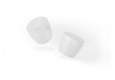 Beyaz arka plan üzerinde set kozmetik