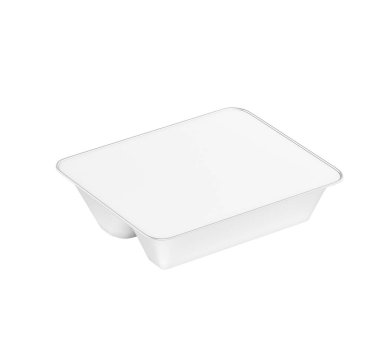 Beyaz arkaplanda yiyecek konteynırı