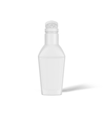 beyaz zemin üzerine sosu şişe