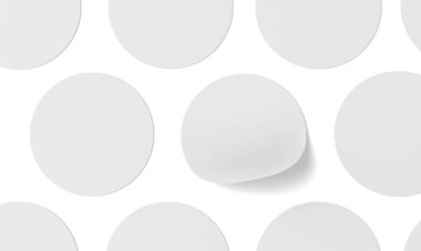 Beyaz arkaplanda etiket