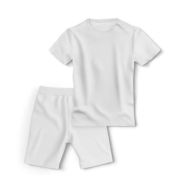 Beyaz arka planda beyaz bebek kıyafetleri