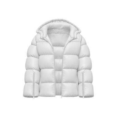 Beyaz arkaplanda izole edilmiş sıcak bir ceket