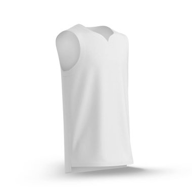 Gri arkaplanda beyaz t-shirt şablonu izole