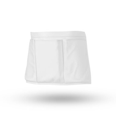 Ön cepli beyaz mutfak önlüğü