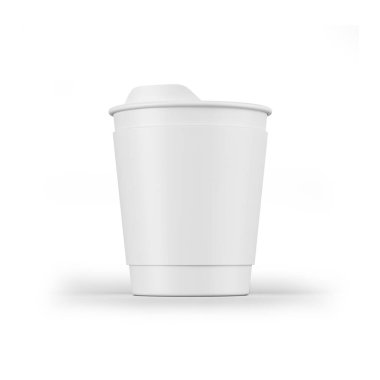 Sıcak İçecekler İçin Lid Tasarım Beyaz Plastik Kupa