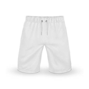 Comfortable White Shorts with Elastic Waistband and Lightweight Fabric for Casual Wear clipart