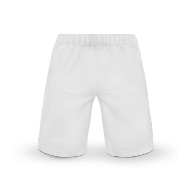 Lastik kemerli rahat beyaz şortlar ve günlük giyim için hafif kumaş.
