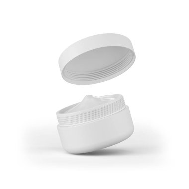 Cilt ve Güzellik Ürünleri Minimalist Tasarımı ile Beyaz Kozmetik Kavanozu