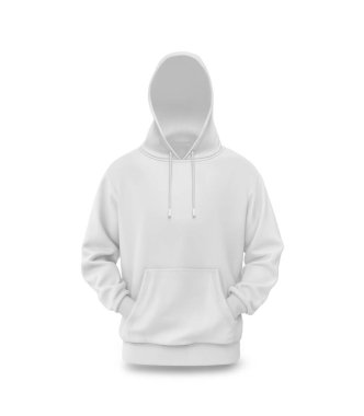 Rahat ve Minimalist Tasarımlı Rahat Beyaz Kapüşonlu Sıradan Giyin