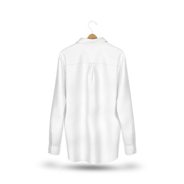 Zarif ve Profesyonel Kıyafet Sunumu için Askı Mokikulu Gömlek - Arka Görünüm