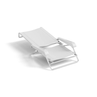 Açık hava gevşemesi için Beyaz Katlanan Plaj Sandalyesi