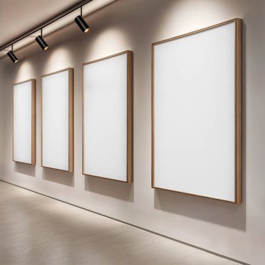 Çerçeve Sanatla Modern Galeri Duvarı Görüntüsü