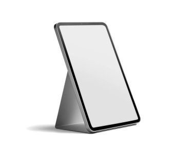 Boş beyaz ekranlı tablet bilgisayarı