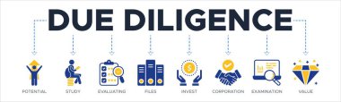 Potansiyel, çalışma, değerlendirme, dosyalar, yatırım, şirket, inceleme ve değer ikonları içeren özet sancak web simgesi vektör ilülasyonu kavramı