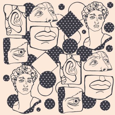 Alçıdan heykeltraşlı desen yumuşak, sıcak bir arka plan, benekli bir desen.