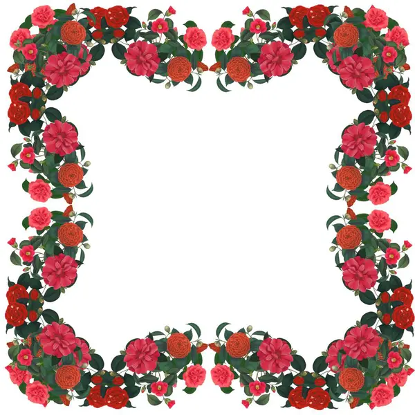 Vintage frame of flowers on a white background. Vintage flowers. Beautiful flower frames.