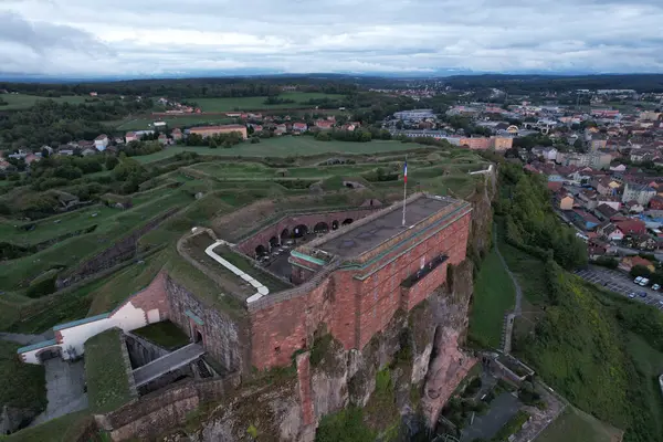 Fransa 'daki Belfort şehrinin hava manzarası