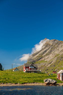 Kuzey Norveç 'teki Moskenesoya Adası manzarası