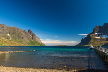 Kuzey Norveç 'teki Moskenesoya Adası manzarası