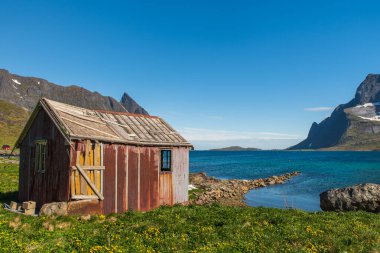 Kuzey Norveç 'teki Moskenesoya Adası manzarası