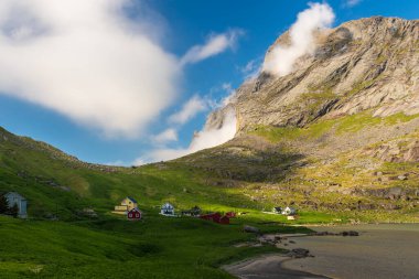 Kuzey Norveç 'teki Moskenesoya Adası manzarası