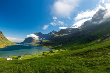 Kuzey Norveç 'teki Moskenesoya Adası manzarası