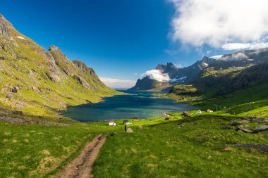 Kuzey Norveç 'teki Moskenesoya Adası manzarası