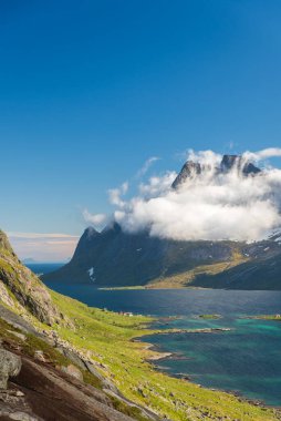 Kuzey Norveç 'teki Moskenesoya Adası manzarası