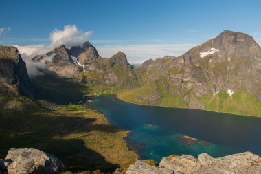 Kuzey Norveç 'teki Moskenesoya Adası manzarası