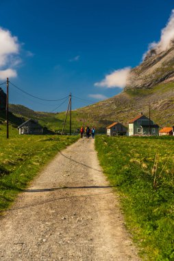 Kuzey Norveç 'teki Moskenesoya Adası manzarası