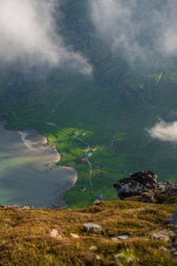 Kuzey Norveç 'teki Moskenesoya Adası manzarası