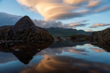 Lofoten adalarındaki bulutların görüntüsü