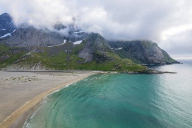 Kuzey Norveç 'teki Moskenesoya Adası manzarası