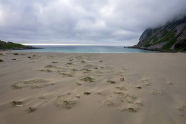 Kuzey Norveç 'teki Moskenesoya Adası manzarası