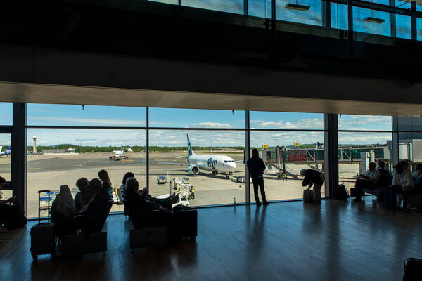 View of terminal at Oslo airport in Norway