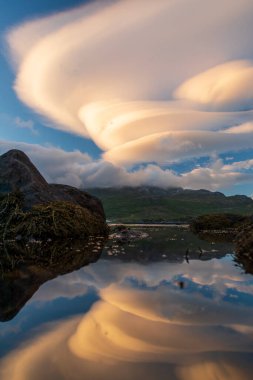 Lofoten adalarındaki bulutların görüntüsü